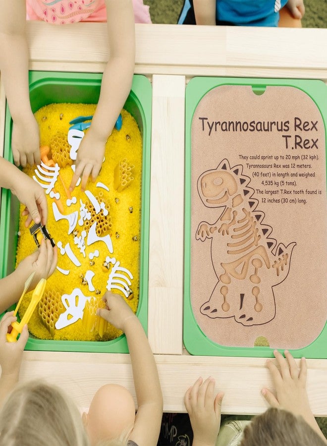 Soulchen 3 Set Sensory Table Accessories, Dinosaurs Puzzle Sensory Table Insert MDF Wooden Dinosaur Puzzles Educational Imaginative Motor Skills Activity - Image 5