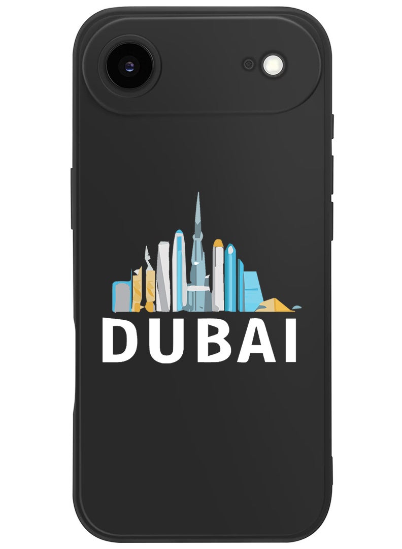 Theodor Protective Slim Fit Case Liquid Silicone Cover with Full Body Protection Anti-Scratch Shockproof Case For Apple iPhone 17 Air (Black) Dubai - White - Image 1