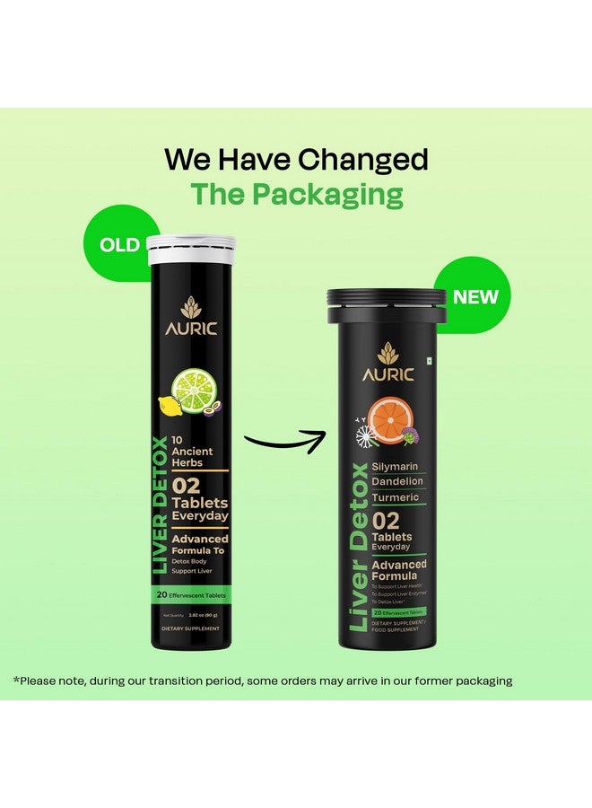 Auric Herbal Liver Support Supplement | Milk Thistle (Silymarin), Turmeric, Garlic, Ginger for Liver Health | Advanced Detox & Cleansing Formula for active Liver | 40 Tablets | Plant Based Gluten-Free - Image 2