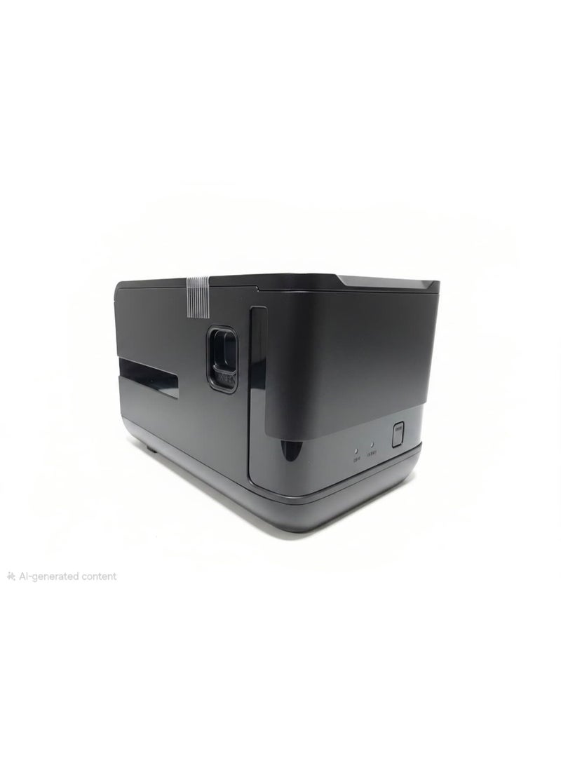 طابعة فواتير حرارية لنقاط البيع (POS) مقاس 80 مم، تدعم الاتصال عبر USB وLAN، مزودة بقاطع آلي وتدعم بروتوكول ESC-POS (اللون: أسود) - Image 4