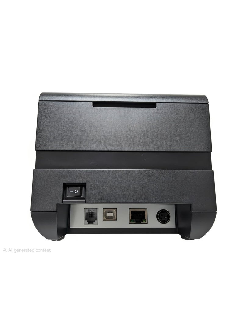 طابعة فواتير حرارية لنقاط البيع (POS) مقاس 80 مم، تدعم الاتصال عبر USB وLAN، مزودة بقاطع آلي وتدعم بروتوكول ESC-POS (اللون: أسود) - Image 5