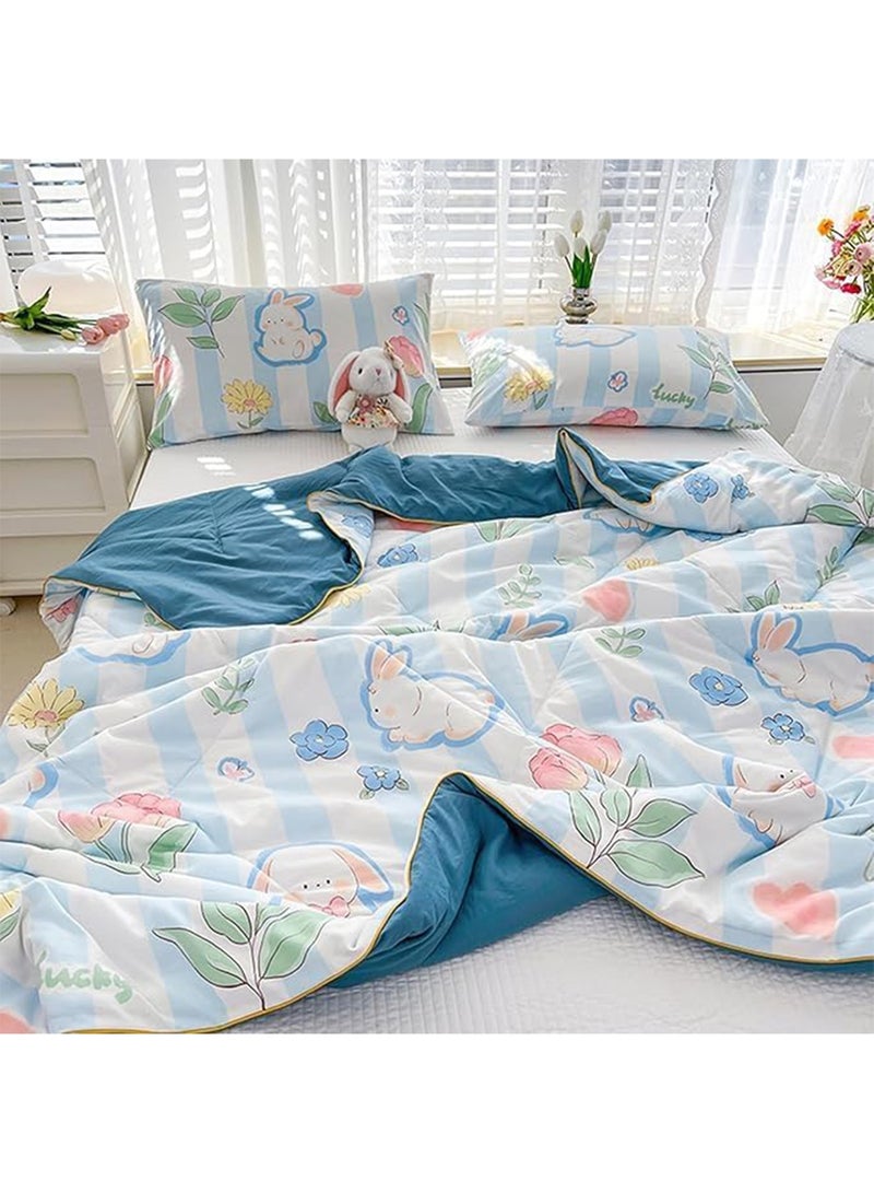 LIMOS Jersey Cotton Quilted Toddler Blanket Soft Lightweight Baby Quilt for Boys & Girls Breathable Machine Washable Cozy Crib Blanket - Image 4