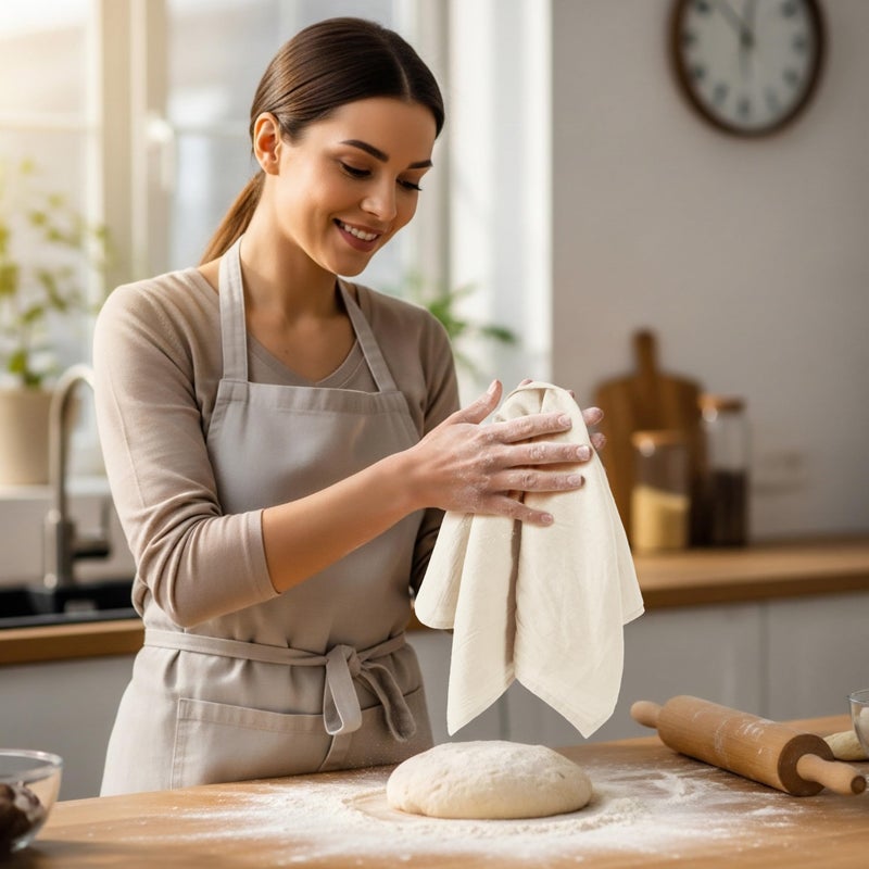 Utopia Kitchen Natural Flour Sack Towels [6 Pack - 28 x 28 Inch] 100% Cotton Tea Towels for Cleaning & Drying - Highly Absorbent Kitchen Dish Cloth - Image 2