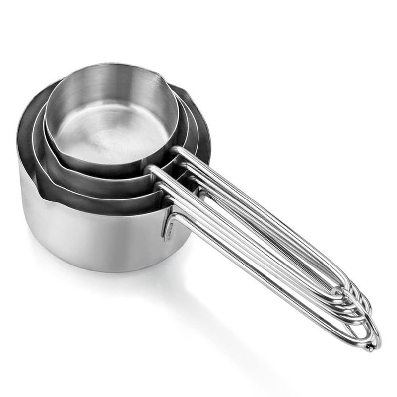 Shruthi Stainless Steel Measuring Cup Set of 4 Measuring Cup Size 60 ml 80 ml 125 ml 250 ml - Image 2
