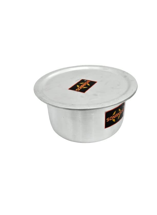 Sonanshi Sonanshi Aluminium Bhagona/Patila/Tapeli with LID (2.5 Litre)  - Image 2