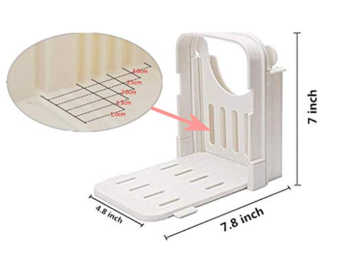 HYAM Bread Slicer, Adjustable Bread/Roast/Loaf Slicer Cutter,Folding Bread Toast Slicer Bagel Loaf Slicer Sandwich Maker Toast Slicing Machine with 5 Slice Thicknesses - Image 2