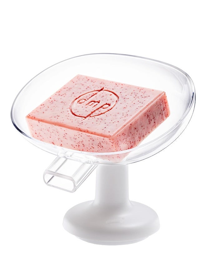 Soap Bar Holder Soap Dish Self Draining with Suction Cup, Bar Soap Holder for Shower Wall, Soap Saver Tray for Bathroom, Suitable Sponge Holder for Tub, Kitchen Sink, Drill-Free,Removable - Image 1