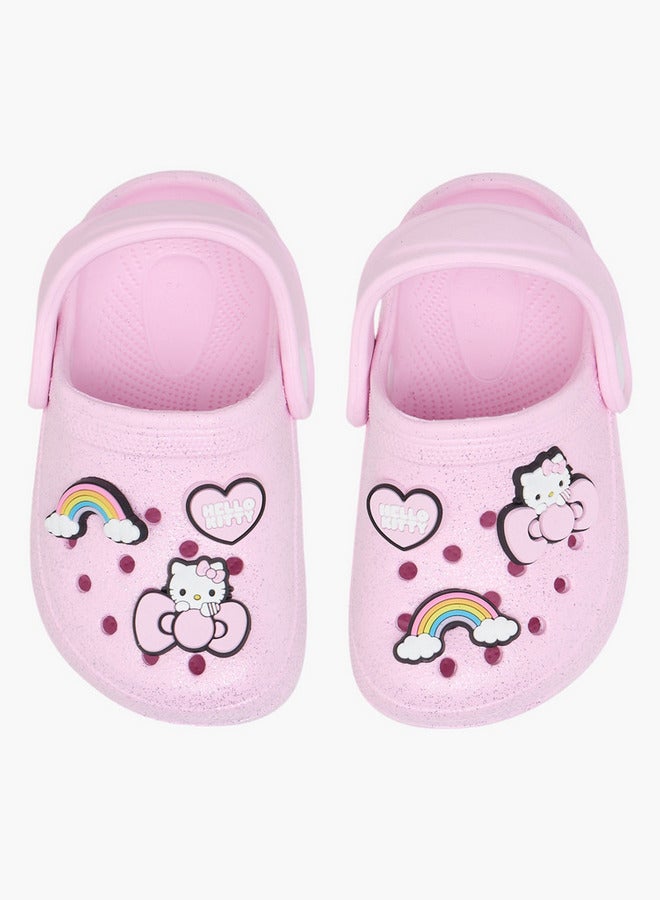 Hello Kitty أحذية جيبيتيز بتفاصيل مع حزام خلفي - Image 1