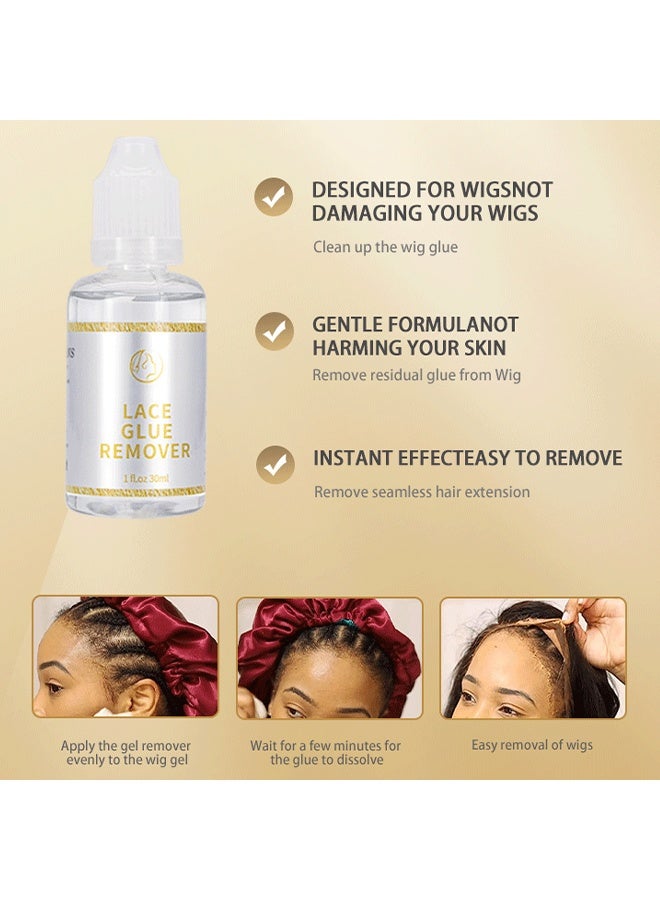 WodeMate 30ML Lace Glue Remover And 38ML Wig Lace Glue Set, Lace Wig Glue Safe Non-Toxic Glue, Waterproof Invisible Bonding, Perfect Combination For Front Lace Wigs - Image 5