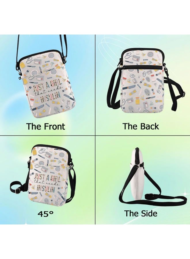 G2TUP Diabetes Insulin Crossbody Bag Diabetes Awareness Gifts Just A Gil That Needs Insulin Shoulder Bag Diabetic Supply Kit (Just Needs Insulin CB) - Image 4