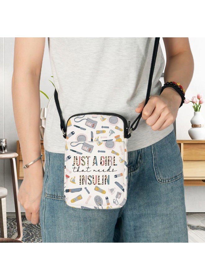 G2TUP Diabetes Insulin Crossbody Bag Diabetes Awareness Gifts Just A Gil That Needs Insulin Shoulder Bag Diabetic Supply Kit (Just Needs Insulin CB) - Image 5