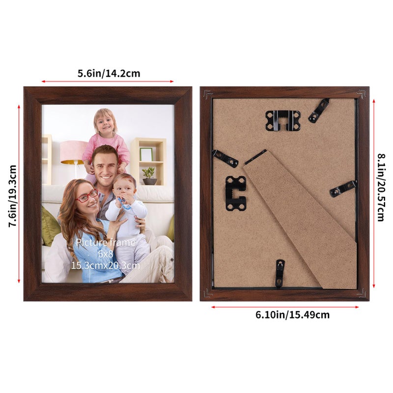 جيفت جاردن GiftGarden 6x8 إطار الصورة البني 6 × 8 إطارات الصور بالجدار أو عرض الطاولة 12 حزمة - Image 2
