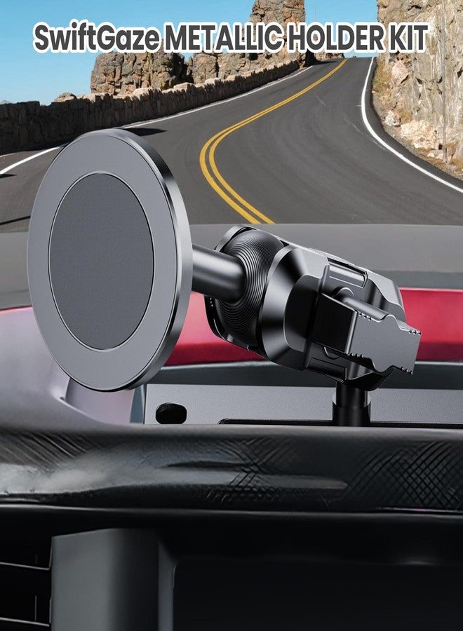 SwiftGaze Metal Magnetic Phone Mount for 2019+ RAM 1500/2500/3500 & 2019+ RAM TXR, OEM Holes Screws Install Super Stable for Off Road Bumpy Road Dodge 1500 Phone Holder Cool Ram Accessory - Image 4