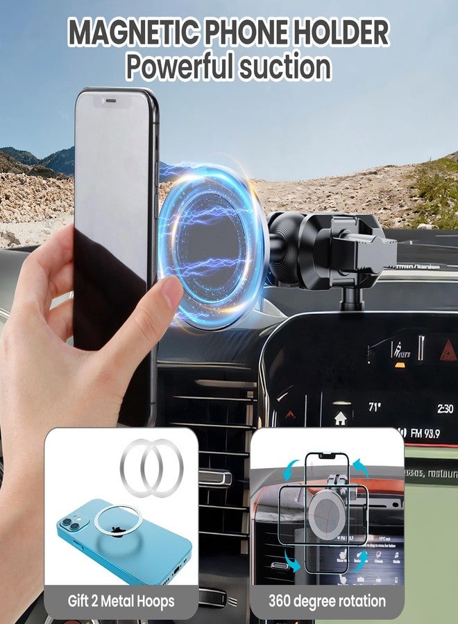 SwiftGaze Metal Magnetic Phone Mount for 2019+ RAM 1500/2500/3500 & 2019+ RAM TXR, OEM Holes Screws Install Super Stable for Off Road Bumpy Road Dodge 1500 Phone Holder Cool Ram Accessory - Image 3