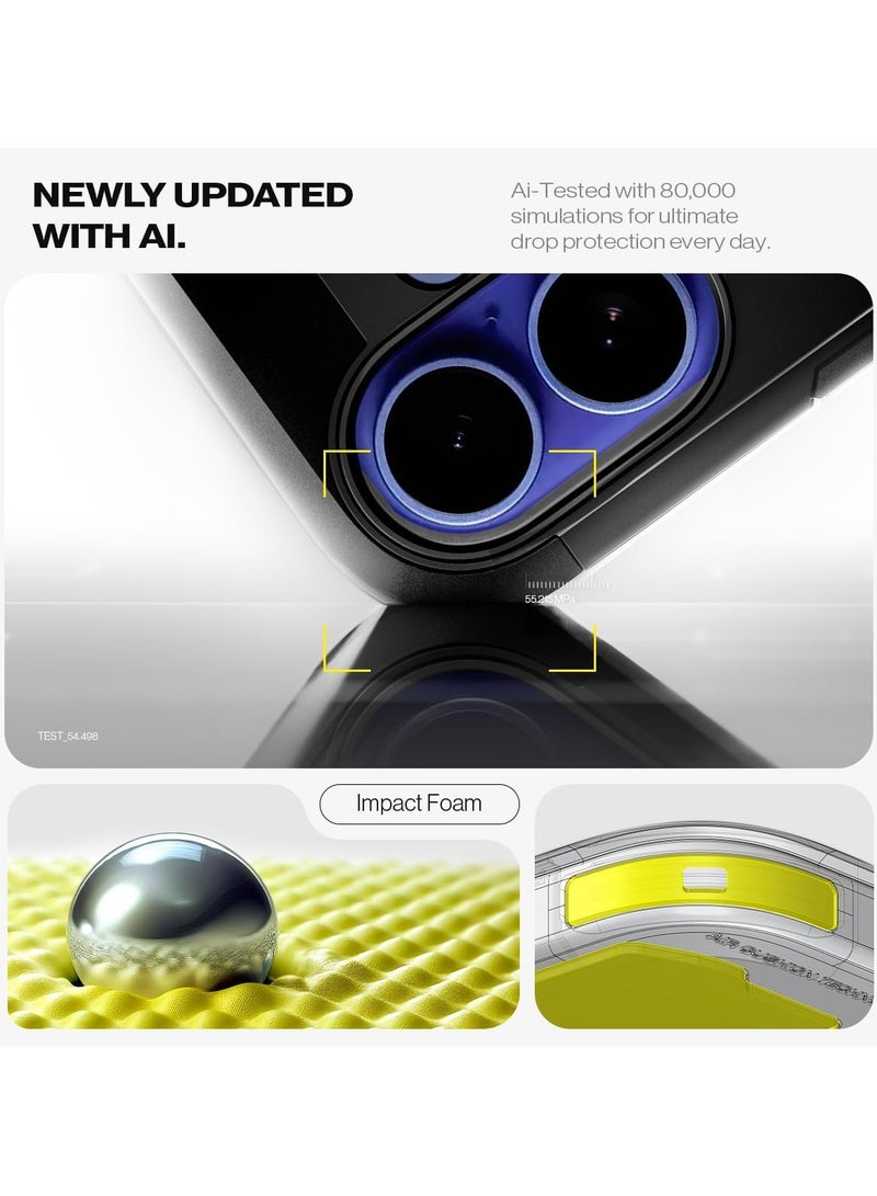 Spigen Tough Armor MagFit AI for iPhone 16 Plus Case Cover MagSafe with Kickstand (2024) - Black - Image 4