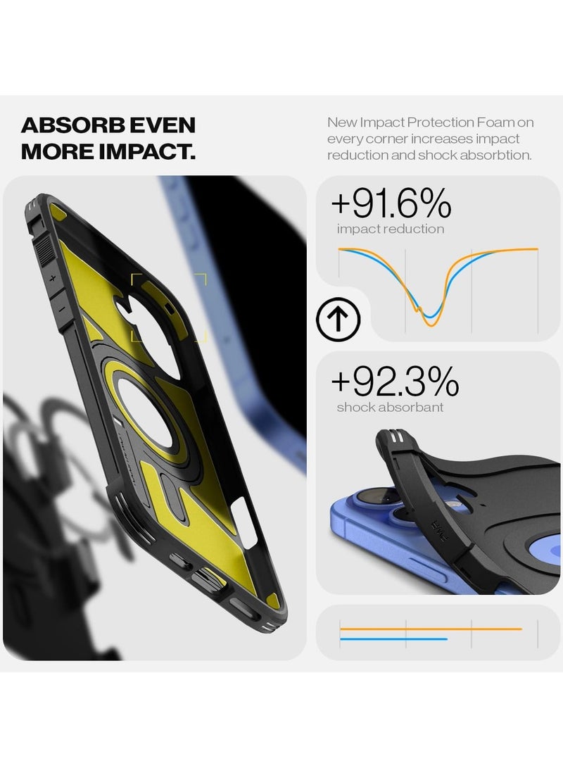 Spigen Tough Armor MagFit AI for iPhone 16 Plus Case Cover MagSafe with Kickstand (2024) - Black - Image 5