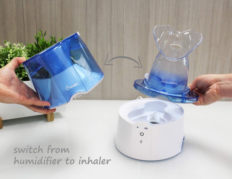 Crane EE-5202 Inhaler & Warm Mist Humidifier, 0.5 Gallon, Blue & White - Image 3