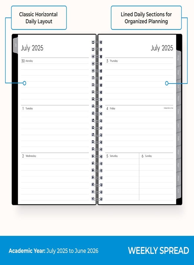 Blue Sky 2025-2026 Weekly and Monthly Academic Year Planner Calendar, July 2025 - June 2026, 5" x 8", Flexible Cover, Wirebound, Laminated Tabs, Enterprise (Enterprise 2025-2026, 5" x 8") - Image 3