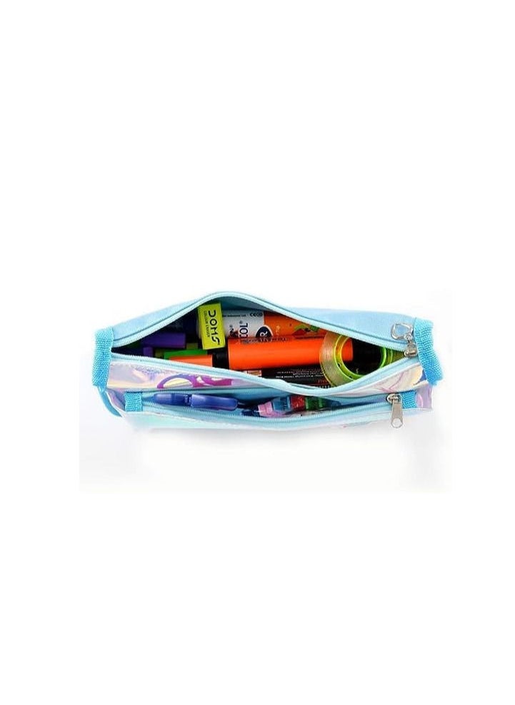 Generic Pencil Stationary Case Compass Box Multipurpose Travel Pouch case Kids/Women/Girls for School/College/Office/Home/Organizer Design and (Unicorn) (Purple)  - Image 3