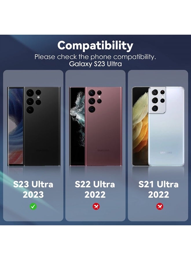 CloudValley [3+2Pcs Camera Lens Protector for Samsung Galaxy S23 Ultra, 9H Tempered Glass + Aluminum Alloy Metal Individual Lens Screen Ring for S23 Ultra 6.8in 5G 2023 - Colorful  - Image 4