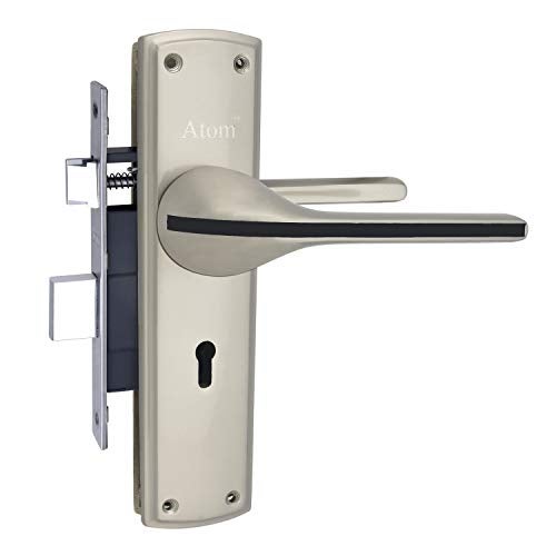 Atom Heavy Duty Mortise Door Lock for Bedroom, Living Room, Main Door, Silver Satin Finish | 3 Keys | 6 Lever Double Stage Lockset for House Hotel Office(O39KY) - Image 2
