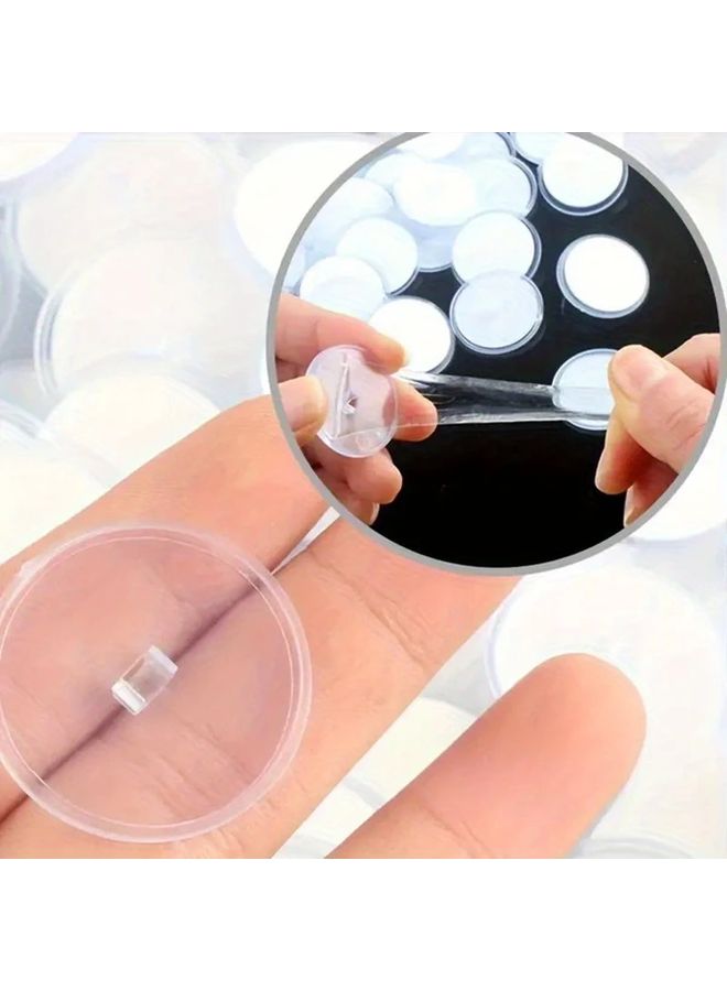 25pcs Transparent Self Adhesive Ceiling Hooks Rust Resistant Strong Hanging Wall Storage - Image 2