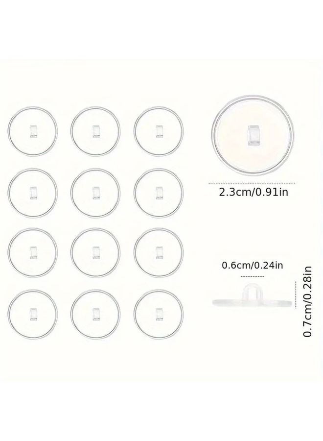 25pcs Transparent Self Adhesive Ceiling Hooks Rust Resistant Strong Hanging Wall Storage - Image 3