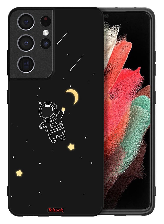 Tolwak Samsung Galaxy S21 Ultra 5G Protective Case Cover Astronaut Art Clip - Image 2