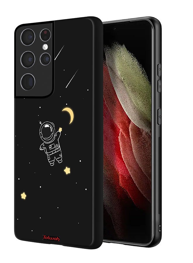 Tolwak Samsung Galaxy S21 Ultra 5G Protective Case Cover Astronaut Art Clip - Image 1