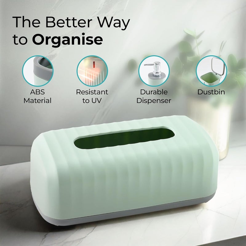 The Better Home Bathroom Accessories Set of 8 Pcs Soap Dispenser for Bathroom Toothbrush Holder Soap Case for Bathroom Toilet Cleaner Brush Bathroom Accessories Items - Image 3