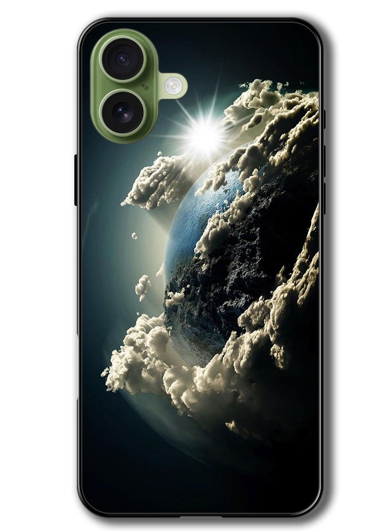 Theodor Case Compatible with Apple iPhone 17 6.3 Inch Protection Shockproof Bumper Cover Space Earth Sun - Image 1