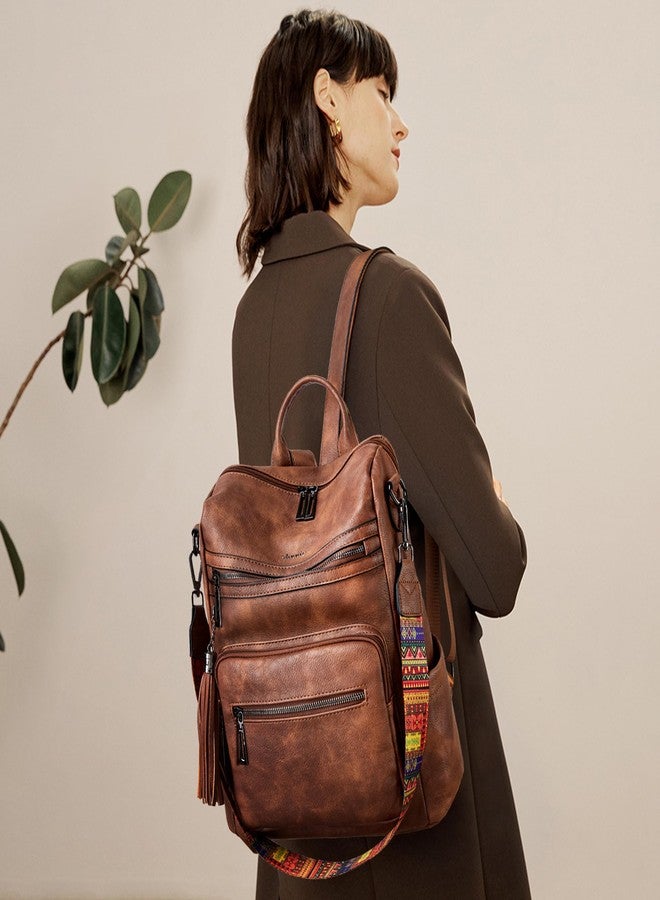 Shrrie Backpack Purse for Women Leather Backpack Fashion Designer Travel Backpack Convertible Shoulder Bag - Image 2