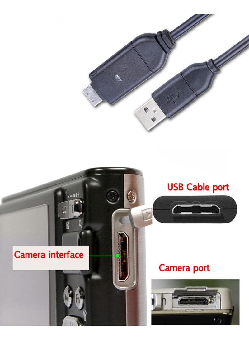 إيغويل كابل USB 5ft متوافق مع شاحن الكاميرا سامسونج SUC-3 SUC-5 SUC-7 متوافق مع L200 ، PL-120 ، P1000 ، TL-105 ، SL-420 ، TL-100 ، SH-100 ، ST-65 ، SL-201 ، PL-210 ، PL-200 ، TL-205 ، TL-100 ، PL-121 ، (1.5M 1PACK) - Image 4