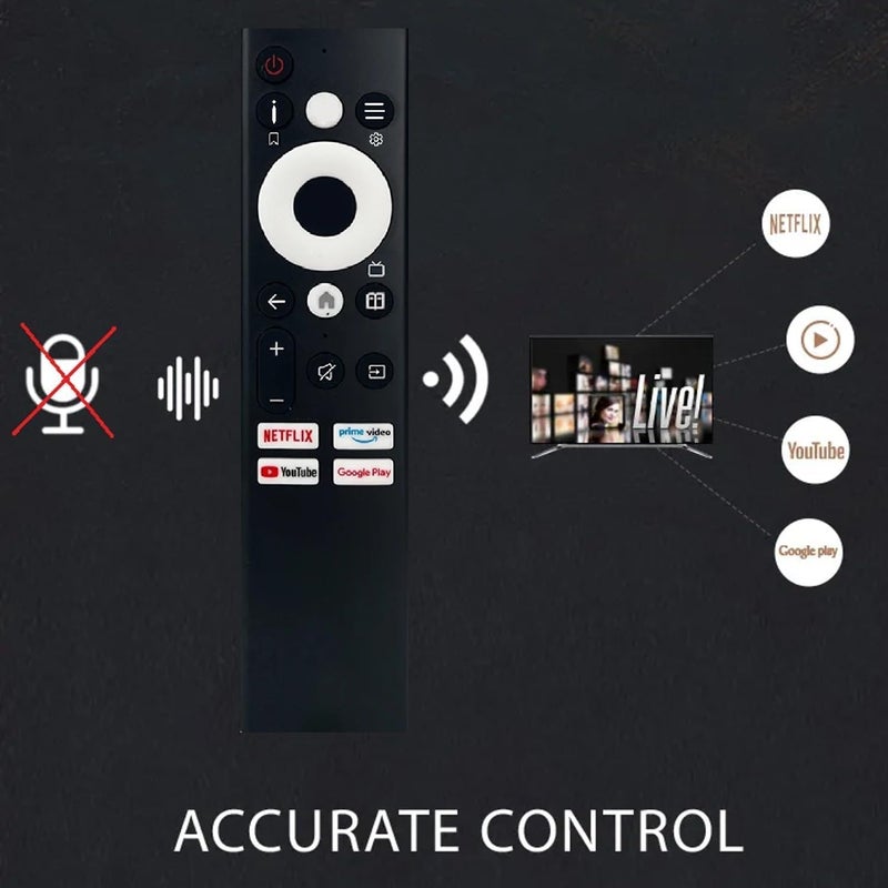 ALERHA متوافق مع جهاز التحكم عن بعد الذكي من كوكيا قوقل مناسب لتلفزيون QLED UHD FHD Full HD Ready 4K بدون أوامر صوتية ومساعد قوقل - Image 4