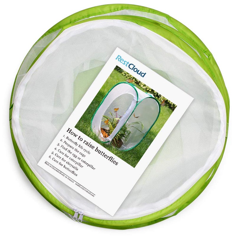 RESTCLOUD Insect and Butterfly Habitat Cage Terrarium Pop-up 12" x 14" Tall - Image 3