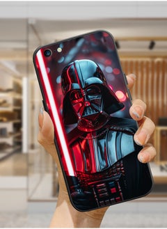 Protective Shockproof Case Cover For Apple iPhone 7 Star Wars Darth Vader light sword Drawing