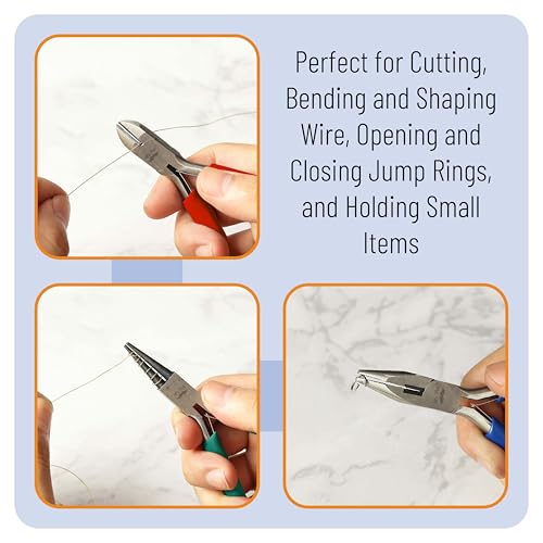 Mr. Pen- Jewelry Pliers, 3 Pack, Jewelry Making kit, Mini Pliers for Jewelry Making, Wire Cutters for Jewelry Making - Image 5