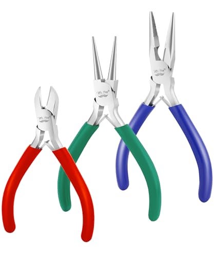 Mr. Pen- Jewelry Pliers, 3 Pack, Jewelry Making kit, Mini Pliers for Jewelry Making, Wire Cutters for Jewelry Making - Image 1