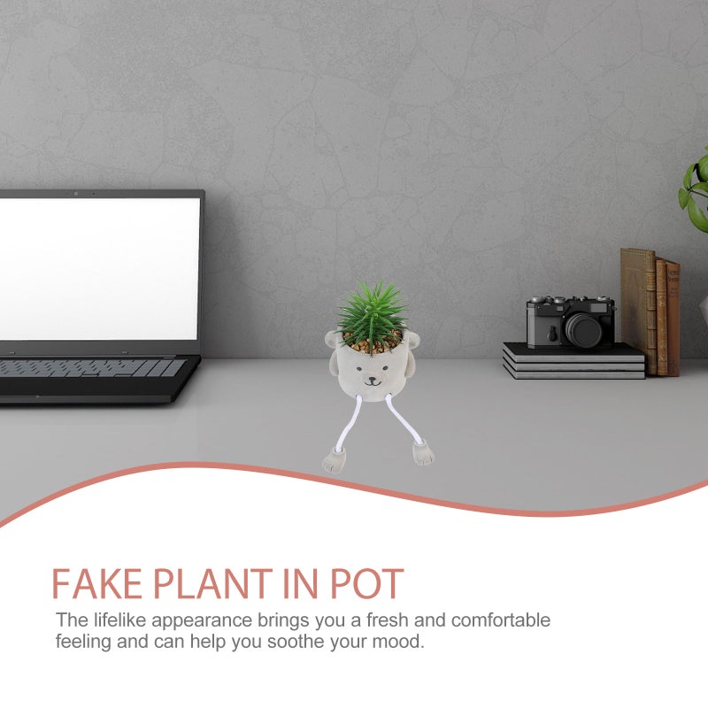 Artificial Potted Plant Desktop Faux Potted Plant Bonsai Ornament Faux Plant with Pot - Image 4