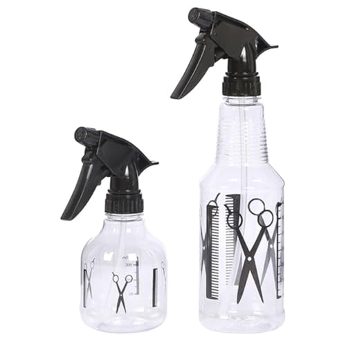 2Pcs Adjustable Spray Bottle Set for Hair Salons and Home Use Fine Mist Watering can for Hairdressing and Barber Shops in Assorted Colors