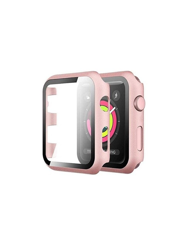 Generic - Case Compatible WIth Apple Watch Series 7 41mm with Tempered Glass Screen Protector All-Around Edge Protective Cover Thin Bumper Tempered Glass Hard PC Full Protective Case Cover - Image 1
