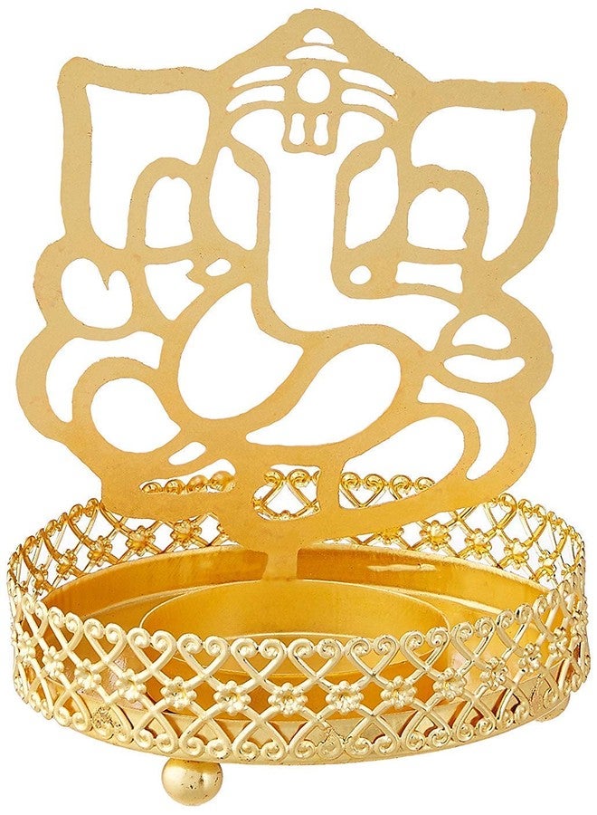 Vending India Festive Décor - Lord Ganesh Shadow Diya | Ganesha Tea Light Holder | Ganesh Ji Candle Holder | Ganesha Shadow Diya - Set of 2 - Image 1
