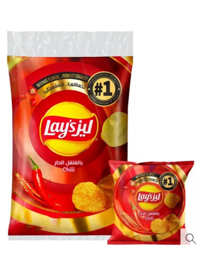 Lays Intense Flavor Chili Flavor Potato Chips- 12X21gms - Image 2