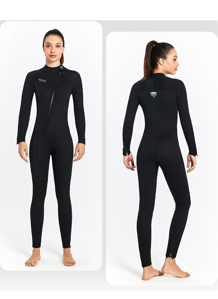DIVE & SAIL Warm Super Elastic Wear-resistant Wet Suit Cold Proof Wetsuit Winter Swimming Suit Black  - Image 2