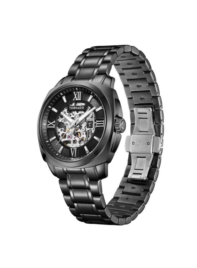 تورنيدو Men's Stainless Steel Automatic Watch T7316-BBBBW - 42.4 mm
