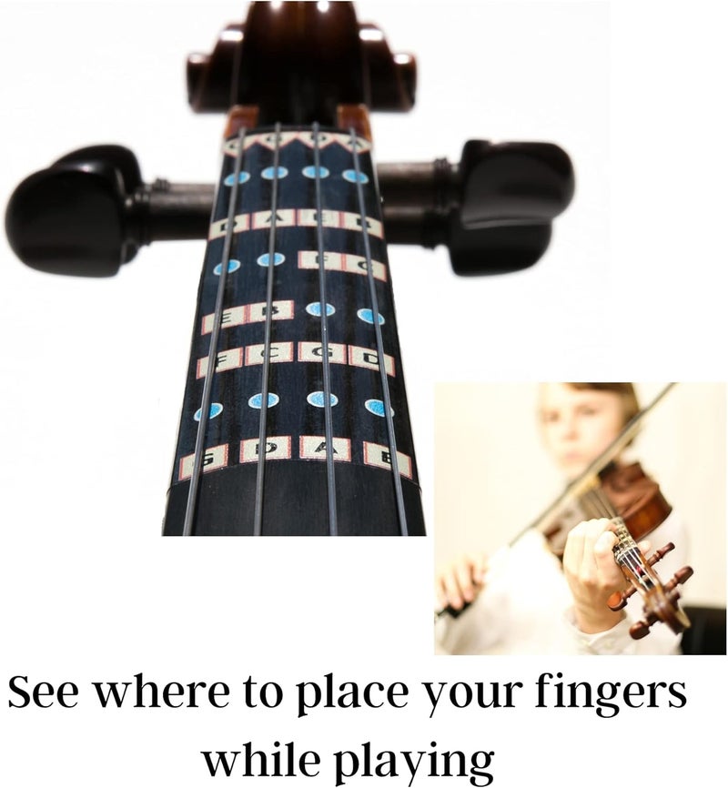 FFG NOTE THE DIFFERENCE Fantastic Finger Guide for Violas | Stringed Musical Instruments | Fingerboard and Fretboard Stickers for Learning All Notes | Kids/Adult Beginner Viola Finger Guide |15.5" Size - Image 5