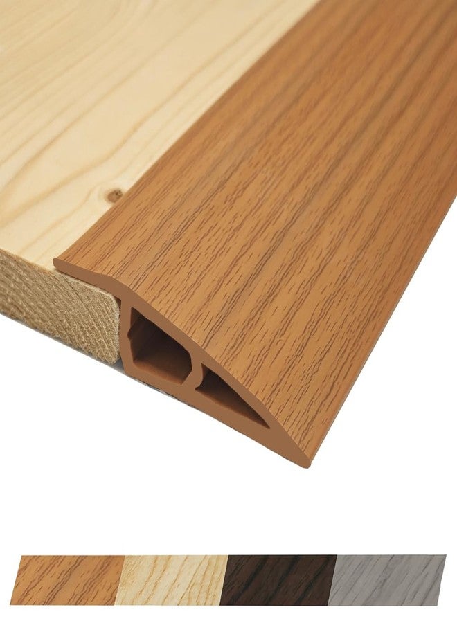 Maxiroc 1/2" to 3/5" Height Threshold Ramp - Rubber Threshold, Floor Transition Strip, Door Strip, Wheelchair Ramp, Carpet to Tile Strip (Light Brown Coffee, 40 inches) - Image 1