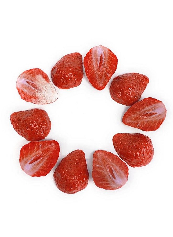 FKYzixeh Artificial Strawberry Blocks Fake Fruit Decorations For Home Parties Tables And Vase Filling Photography Props (10 Pcs Half Strawberries)  - Image 2
