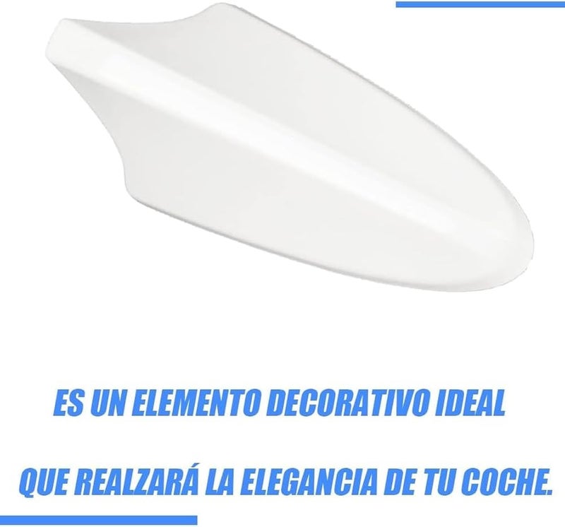 White Shark Fin Antenna for Opel Corsa F Corsa e 2019 2023 AM FM Radio Signal - Image 1