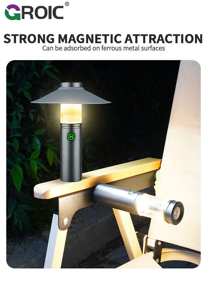 جرويك فانوس تخييم LED صغير، مصباح دافئ قابل لإعادة الشحن، عتيق معلق يعمل بالبطارية، خيمة خارجي محمول مقاوم للماء، إضاءة طوارئ لانقطاع التيار الكهربائي - Image 5